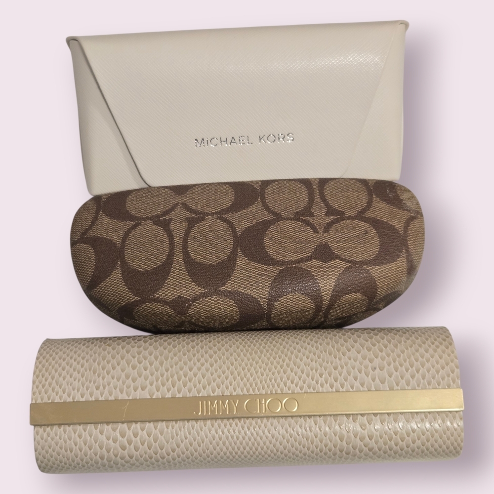 3 Case Bundle - Eyeglasses Sunglasses Cases - Michael Kors Jimmy Choo Coach